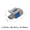 2/5/10/20/50/100 Sets 2 Pin Lntake Air Temp Temperature Plug Water Proof Electrical Wire Connector 12162197(2p Female,50 Sets_2P) view 3