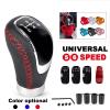 Gear Shift Handle Lever 5/6 Speed Universal R PU Leather Gearshift Head Gear Knob Set Replacement Manual Car Gear Stick Shift Knob Modified Stick(Black) view 2