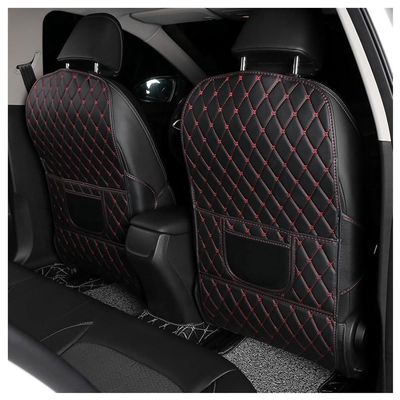 TYDXZNB Seat Back Protector for BMW X1 20162025 2026 F48/U11 Car Kick Mat with Storage Pocket, Waterproof Backseat Cover, Easy Clean Rear Seat Guard,Black and red