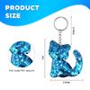 Bittwee Sparkly Kitty Sequin Car Keychain, Cute Glitter Animal Cat Vehicle Key Ring Chain, Auto Key Decoration, Universal Fit (Sky Blue) view 2