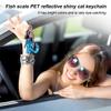 Bittwee Sparkly Kitty Sequin Car Keychain, Cute Glitter Animal Cat Vehicle Key Ring Chain, Auto Key Decoration, Universal Fit (Sky Blue) view 4