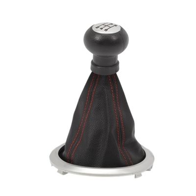 ZGHQHCDRH 5 Speed Gear Shift Knob Cover with Cover with Red Stitching Compatible with Suzuki Swift 2005-2010 SX4 2007-2013