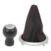 ZGHQHCDRH 5 Speed Gear Shift Knob Cover with Cover with Red Stitching Compatible with Suzuki Swift 2005-2010 SX4 2007-2013 view 2