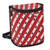 ElliTarr Car Trash Can Bin Car Garbage Can with Lid 6L Auto Vehicle Trash Waste Bag Holder for Front Back Seat Hanging Car Organizer Waterproof Leakproof Patriotic Striped Red Stars view 1