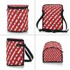ElliTarr Car Trash Can Bin Car Garbage Can with Lid 6L Auto Vehicle Trash Waste Bag Holder for Front Back Seat Hanging Car Organizer Waterproof Leakproof Patriotic Striped Red Stars view 2