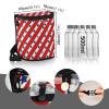 ElliTarr Car Trash Can Bin Car Garbage Can with Lid 6L Auto Vehicle Trash Waste Bag Holder for Front Back Seat Hanging Car Organizer Waterproof Leakproof Patriotic Striped Red Stars view 3