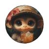 CSIVKEJ Cute Monkey Print Spare Tire Cover Dust-Proof Wheel Tire Cover Fit Jeep,Trailer, Rv, SUV and Many Vehicle view 2