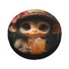 CSIVKEJ Cute Monkey Print Spare Tire Cover Dust-Proof Wheel Tire Cover Fit Jeep,Trailer, Rv, SUV and Many Vehicle view 3