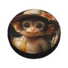 CSIVKEJ Cute Monkey Print Spare Tire Cover Dust-Proof Wheel Tire Cover Fit Jeep,Trailer, Rv, SUV and Many Vehicle view 3