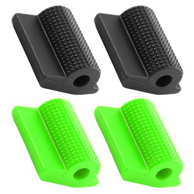 STAHAD 4Pcs Universal Motorcycle Shifter Gear Lever Rubber Covers, Non-Slip Protective Pedal Caps for MenS Motorbike Accessories, Green and Black Set for Foot Controls and Gear Shift