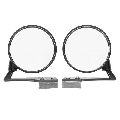FUNOMOCYA 2pcs General Car Auxiliary Convex Rear View Mirrors for Front Wheels Adhesive Black Left and Right for Driving Instructors and Vehicles