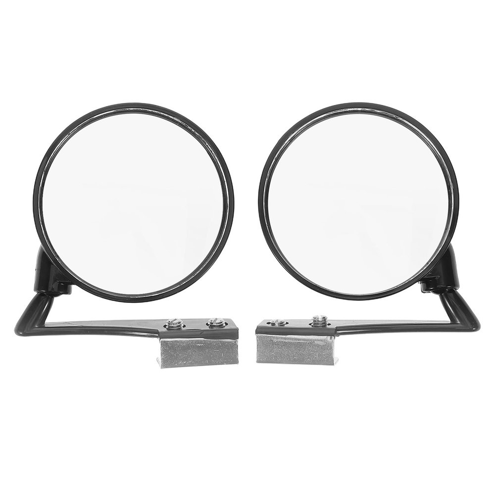 FUNOMOCYA 2pcs General Car Auxiliary Convex Rear View Mirrors for Front Wheels Adhesive Black Left and Right for Driving Instructors and Vehicles