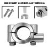 Fkewp 2 PCS Motorcycle Handlebar Mirror Mount Holder, 8mm Thread Mirror Clamp Adaptor Fits 7/8" Handlebar, Aluminum Rearview Mirrors Holder for Motorcycles ATVs Scooters Bikes (Silver) view 3