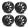 21" 21x10.5 Inch New Aluminum Alloy Replacement Wheel Rim Compatible with Model Y 20202023, Only Fit Rear Wheel, OEM Design Replacement Rim, Black 4 Sets view 1