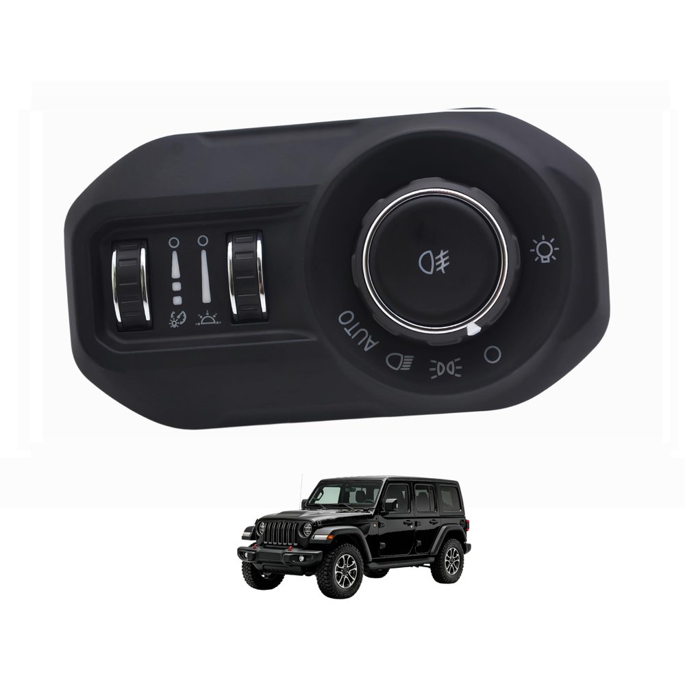 Irland-nan 68292842AA Headlight Switch Compatible with Jeep Wrangler JL Gladiator JT 2018-2022, Headlamp Dimmer Switch Replaces 68292842AB 68292842AC