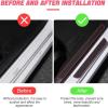 Car Door Sill Protector for Alfa Romeo Stelvio 2017-2022, PVC Soft Rubber Front Rear Door Sill Scuff Plate Guard Anti-Scratch Paint Scuff Cover,Red view 3