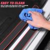 Car Door Sill Protector for Benz GL 2008-2012, PVC Soft Rubber Front Rear Door Sill Scuff Plate Guard Anti-Scratch Paint Scuff Cover,Red view 4
