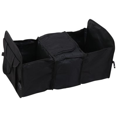 Cabilock Car Foldable Trunk Storage Organizer Box with Multiple Compartments Black Portable Container for Suv Truck Cargo Car Accessories