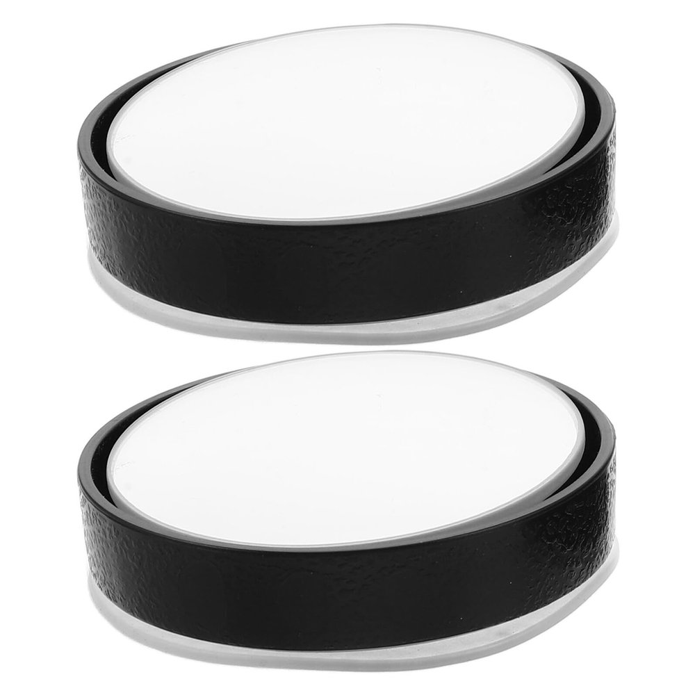 Healvian Convex Rear View Mirrors 2pcs with Suction Cup Wide Angle Blind Spot Mirrors for Car Cabin and Exterior 360 Degree Adjustable Black Frame Automotive Rearview Lenses for Safer