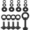 NACETURE M8 T Track Bolts Eye Bolt Tie Down Anchors, Stainless Steel 304 T Slot Hardware with Ring, Heavy Duty Roof Rack Accessories for Cargo Tie Down, Truck Bed (Black M8 50mm 4 Pack) view 1