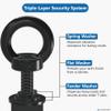 NACETURE M8 T Track Bolts Eye Bolt Tie Down Anchors, Stainless Steel 304 T Slot Hardware with Ring, Heavy Duty Roof Rack Accessories for Cargo Tie Down, Truck Bed (Black M8 50mm 4 Pack) view 3