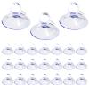 Fkewp 24 PCS Car Glass Windshield Sunshade Suction Cups, Powerful Pull Ring Car Window Shade Dovetail Suckers, Multi-Purpose PVC Window Suction Cups for Vehicle Home Office (Transparent, 4.5cm) view 1