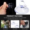 Fkewp 24 PCS Car Glass Windshield Sunshade Suction Cups, Powerful Pull Ring Car Window Shade Dovetail Suckers, Multi-Purpose PVC Window Suction Cups for Vehicle Home Office (Transparent, 4.5cm) view 4
