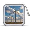 BTCOWZRV Windmills CD Case Hard Plastic 40 Capacity DVD Case Holders Wallet Portable Zipper CD Case DVD Storage Binder Disc Storage Organizer for Car Home Office Travel view 1