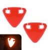 Foelony 2 PCS Rear Reflective Yield Symbol, High Visibility Night Safety Triangle Sign, 2.36" x 2.76" Portable Bike Rear Rack Warning Accessory, Universal for Mountain Road Bikes (Red) view 1
