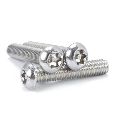 Zkensh-Bolts M2.5-M8 304 Stainless Steel Six Lobe Torx Button Round Head with Pin Tamper Proof Security Screw Bolt, 10/50pcs, Widely Used(45mm,(10pcs) M5)