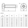 Zkensh-Bolts M2.5-M8 304 Stainless Steel Six Lobe Torx Button Round Head with Pin Tamper Proof Security Screw Bolt, 10/50pcs, Widely Used(45mm,(10pcs) M5) view 2
