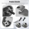 2PCS Sun Visor Clip Gray Interior Replacement Compatible with Kenworth Peterbilt Interior Replaces S16-1023-661 (F01377-2) view 4