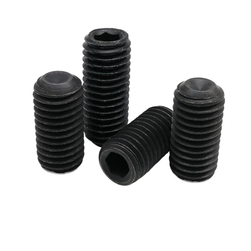 M2.5 2/2.5/3/4-16mm DIN916 Allen Hex Socket Cup Point Set Screw Grub Bolt 304 Stainless Steel Black 50Pcs (12.9 class steel,16mm)