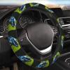 Dart Frog Blue Elastic Car Steering Wheel Cover Universal 15 Inch Stretch Automotive Steering Wheel Protector Cover Anti Slip Neoprene Novelty Cars Interior Accessory for Men Women view 1