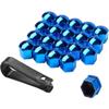 DECRBTS 20PCS Lug Nut Covers for Nissan Qashqai J11, Hexagonal Wheel Bolt Covers Caps Tire Protection External Rim Nut Protective Cover Accessories,B/Blue-A/17mm view 1