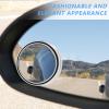 Alipis 2pcs Blind Spot Mirrors for Car Side View Rearview Mirror Auxiliary Wide Angle Adjustable Convex Silver Frame for Vehicle Safety and Parking Assistance view 4