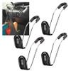 High Road Car Hooks for Purses and Bags with Faux Croc Leather - Unbreakable Car Seat Hooks for Large Purse Straps and Bags up to 40 lbs - Secure Attachment Fits All Metal Headrest Hook Posts, 4-Pack view 1