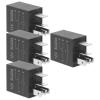 TOBBOMEY 4pcs 12v 30a 5-pin Automotive Starter Relay Kit for Car and Boat Use, Heavy Duty Electrical Replacement Parts for Marine and Auto Applications view 1