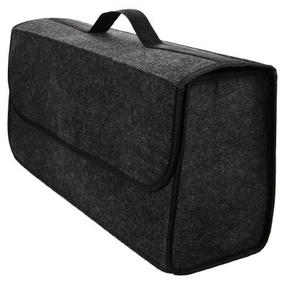 ARTSEWPLY Foldable Car Trunk Organizer Storage Container Gray Vehicle Sundries Box with Multiple Compartments for Automotive Interior Storage and Travel Use