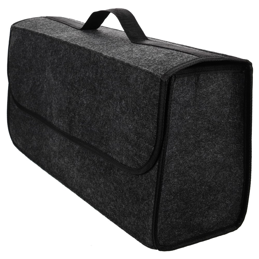 ARTSEWPLY Foldable Car Trunk Organizer Storage Container Gray Vehicle Sundries Box with Multiple Compartments for Automotive Interior Storage and Travel Use