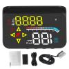 Universal HUD Display Dual System OBD2 GPS Digital Car Speedometer Projector High Definition Screen with Speed RPM Water Temp Voltage Alarms Plug and Play for Cars with OBD2 USB view 1