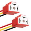 YUPIKJI 2PCS H4 HB2 9003 Wiring Harness Headlight Socket, Headlight Connector, Pigtail Socket Female Plug with 3 Adapter, 16AWG Ceramic Pigtail Socket Wiring Harness Plug Fit for Car Truck Boat (2PCS) view 1