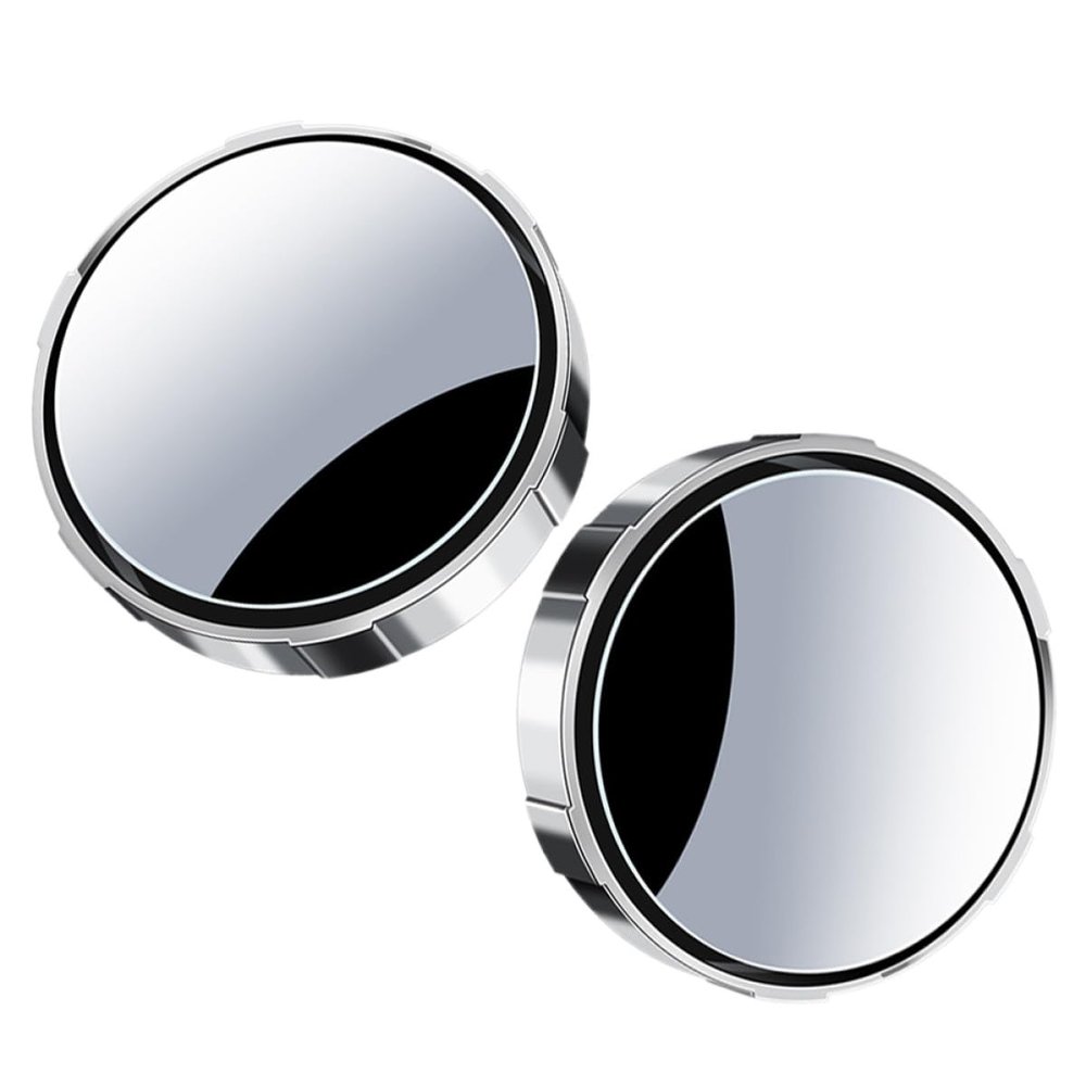 Blind Spot Car Mirrors 2pcs Suction Cup Rearview Side Mirror Wide Angle Silver for Trucks and Cars Safety Driving Accessories