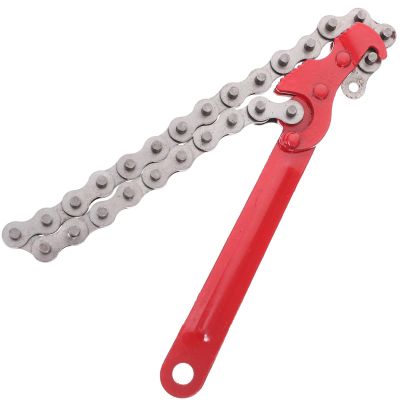 Healvian Chain Oil Filter Wrench Set Heavy Duty Adjustable Strap Wrench with 9-inch Chain for Automotive and Motorcycle Oil Filter Removal and Installation