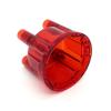 Transparent Distributor Cap Plastic Distributor Cover Fit for T1 T2 Bus Ghia Replaces OE AC905504 High Performance Ignition Component, Dust and Protection (Red) view 2