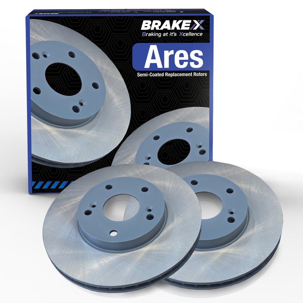 Brake X Front Brake Rotors Kit replacement for 2013-2019 FORD TAURUS | ARES Semi Coated Rotors