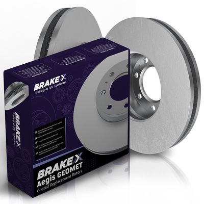 Brake X Front Brake Rotors Kit Replacement for 2000 CHEVROLET SUBURBAN 2500 | Aegis GEOMET Coated Disc Rotors