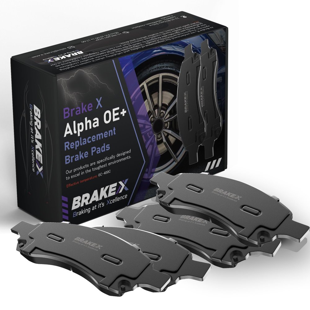Brake X Front Brake Pads Kit replacement for 2004 INFINITI FX50 | Alpha OE+ Replacement Ceramic Brake Pads