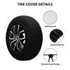 Brown White Polka Dot Spare Tire Cover Weatherproof, Wheel Tire Protector for Trailer, RV, SUV, Truck, Durable Dirt-Resistant Cover 16 inch view 4