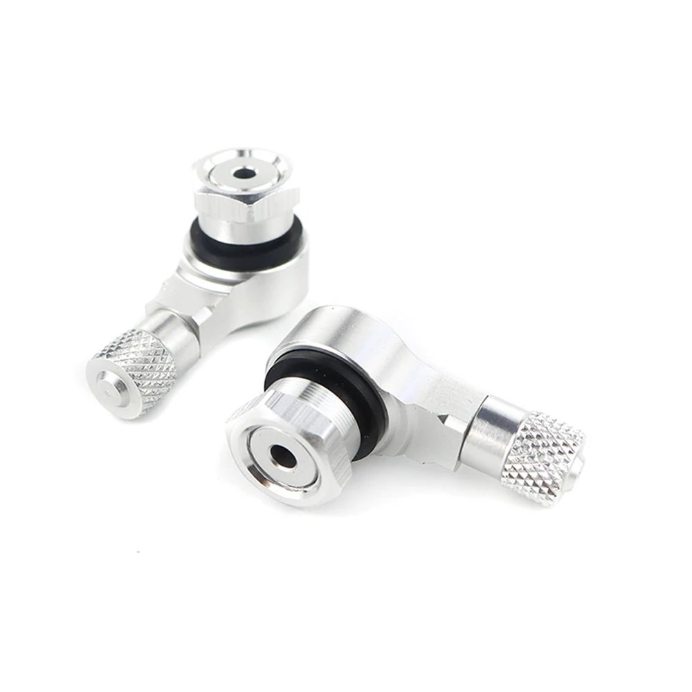 for Kawasaki for Versys-X 250 300 650 1000 Motorcycle Aluminum 11.3 mm 2 PCS Motorcycle Tyre Tire Valves Tubeless Valve Stems Be Applicable(Silver)
